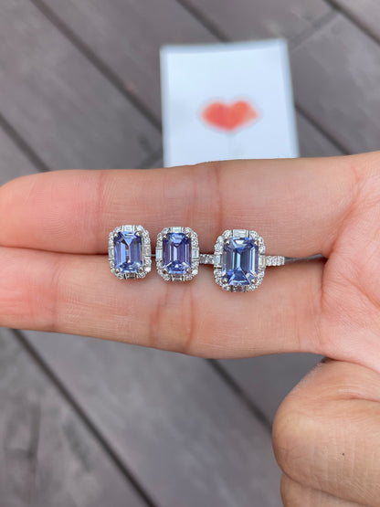 Tanzanite Ring + Earrings (NJS004)