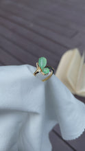 Load and play video in Gallery viewer, Icy Light Green Butterfly Ring (NJR008)
