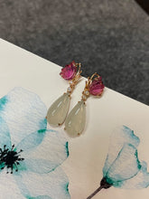 Load image into Gallery viewer, Icy Jade Teardrop Earrings (NJE103)
